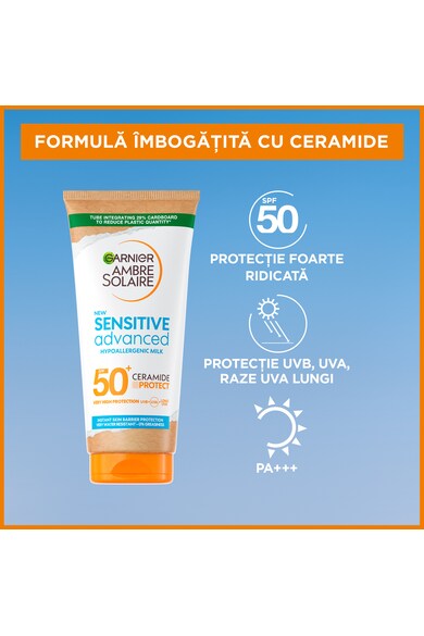 Garnier Ambre Solaire Sensitive Advanced tej, nagyon magas védelem érzékeny bőrre, SPF50+, 175ml női