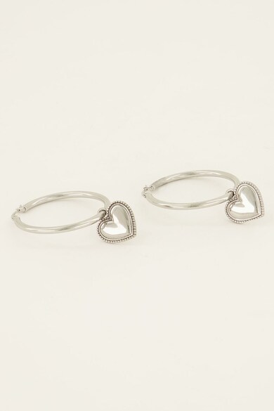 My Jewellery Rozsdamentes acél fülbevaló szív alakú részletekkel női