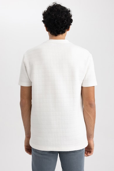 DeFacto Kerek nyakú texturált póló férfi