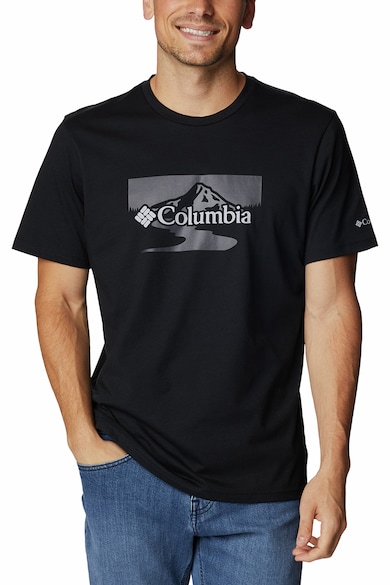 Columbia Path Lake mintás és logós organikuspamut póló férfi