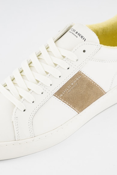 Scotch & Soda Bőrsneaker nyersbőr betétekkel férfi