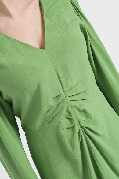 United Colors of Benetton V-nyakú miniruha pliszírozott részletekkel női