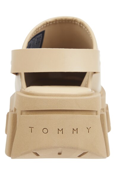 Tommy Jeans Vastag sarkú bőrpapucs női