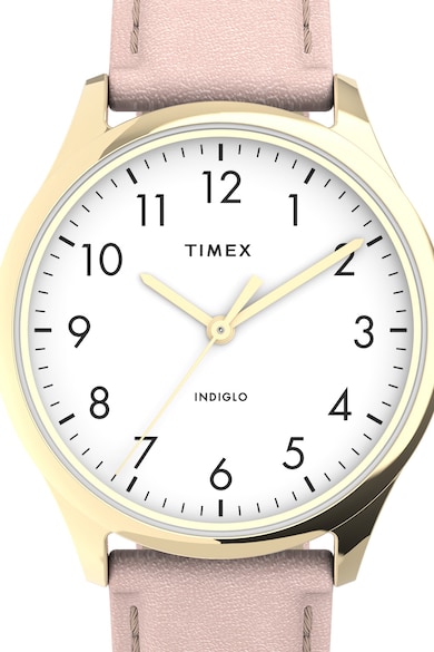 Timex Ceas cu o curea de piele Easy Reader, 32 MM Femei