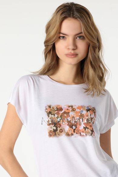 COLIN'S Тениска с флорална щампа и надпис Жени