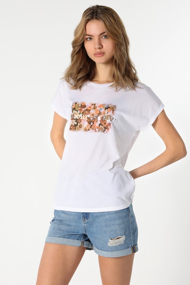 COLIN'S Тениска с флорална щампа и надпис Жени