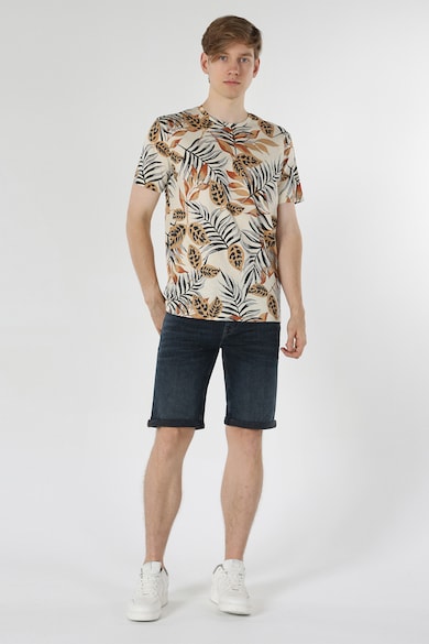 COLIN'S Памучна тениска с тропически десен Мъже