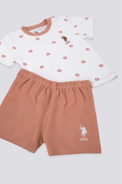 U.S. Polo Assn. Тениска и шорти с лого Момичета