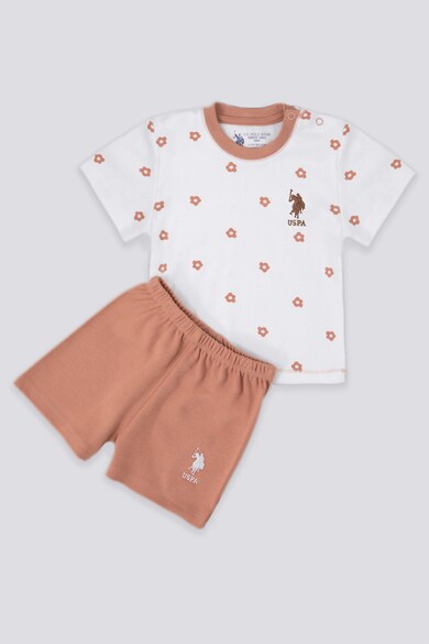 U.S. Polo Assn. Тениска и шорти с лого Момичета