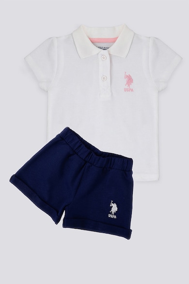 U.S. Polo Assn. Póló és rövidnadrág szett hímzett logóval Lány
