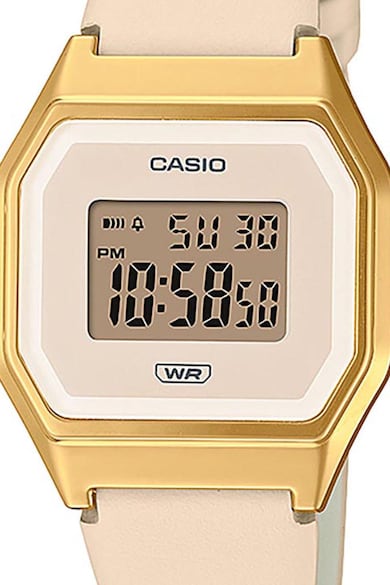 Casio Цифров часовник с хронометър и лого на циферблата Жени