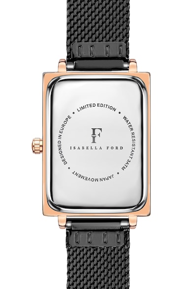 Isabella Ford Правоъгълен часовник с мрежеста верижка Жени