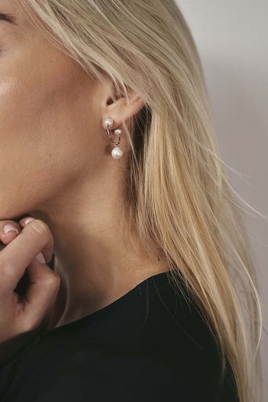 Isabella Ford Rozsdamentes acél fülbevaló gyöngyökkel díszítve női