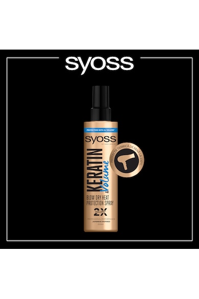 Syoss Spray  KERATIN & VOLUME cu protectie împotriva degradarii cauzate de coafarea la cald si protectie termica de pana la 230°C, 200 ml Femei