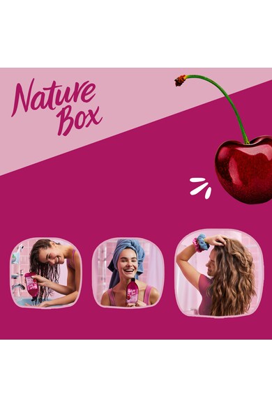 Nature Box Балсам за коса  Със студено пресовано масло от черешови семена, За изглаждане на непокорна коса, с антистатичен ефект, 385 мл Жени