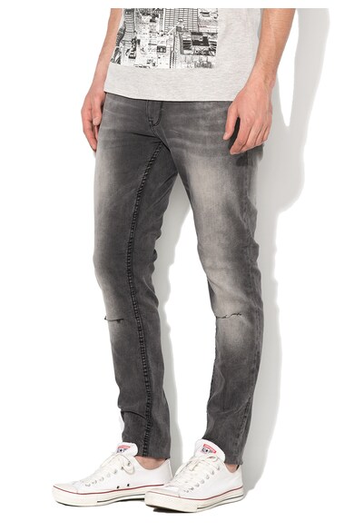 Alcott Jeansi skinny gri inchis cu aspect decolorat Barbati