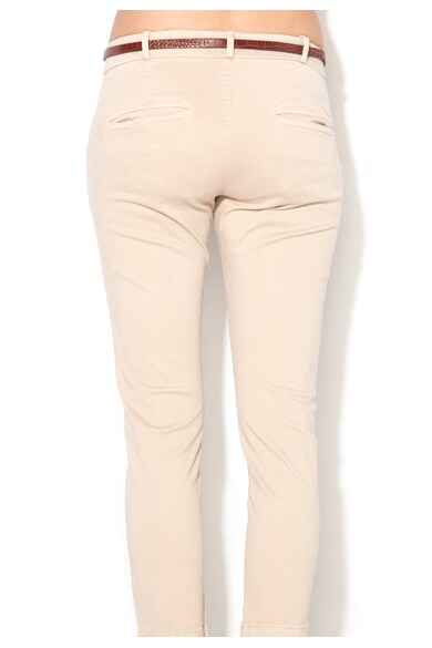 Alcott Pantaloni chino crop bej cu o curea Femei