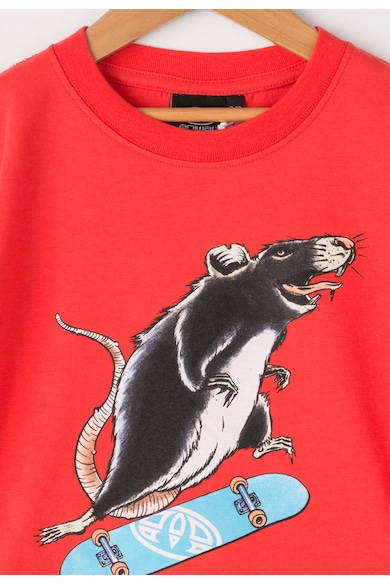 Animal Tricou rosu aprins cu imprimeu Baieti