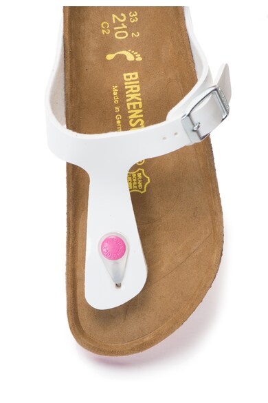 Birkenstock Papuci flip-flop albi lacuiti Gizeh Fete