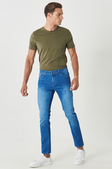 AC&Co Slim fit farmernadrág koptatott hatással férfi