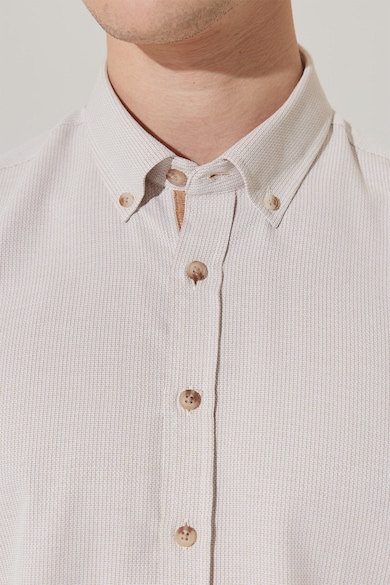 AC&Co Риза с памук и копчета на яката Мъже