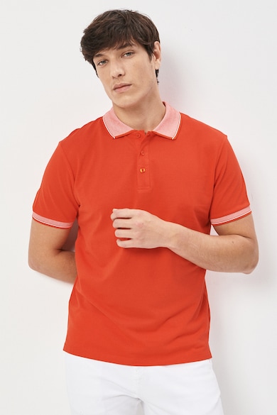 AC&Co Tricou polo slim fit cu fenta cu nasturi Barbati