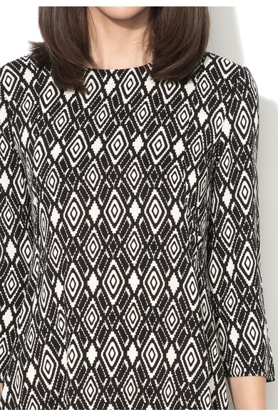 Alcott Rochie negru cu alb si model geometric Femei