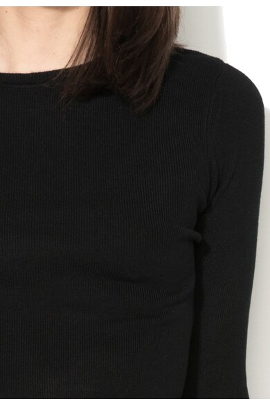 Alcott Bluza crop neagra tricotata Femei
