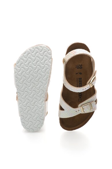 Birkenstock Sandale bej cu model reptila Rio Fete