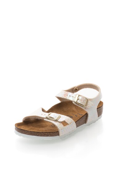 Birkenstock Sandale bej cu model reptila Rio Fete