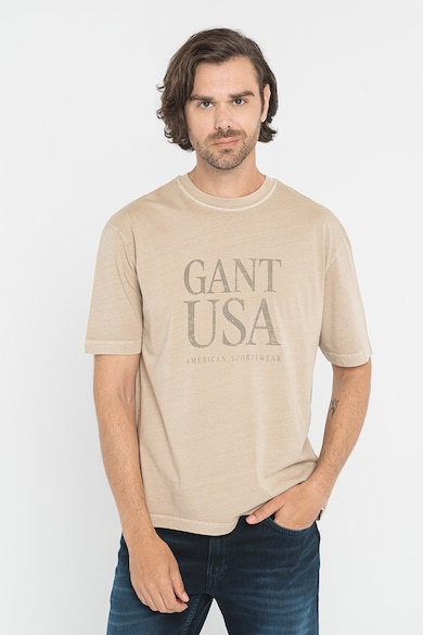 Gant Logómintás pamutpóló férfi