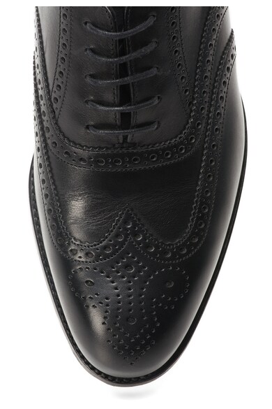 Loake Черни кожени обувки Brogue Мъже