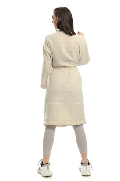 BohoSi Kimono in carouri cu un cordon in talie Femei