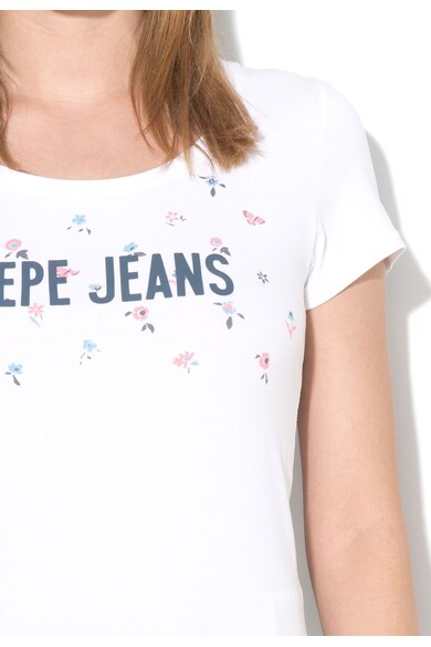 Pepe Jeans London Tricou alb Claudia Femei