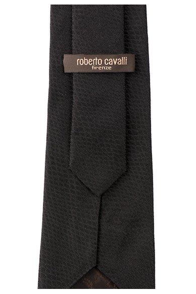 Roberto Cavalli Cravata neagra texturata de matase Barbati