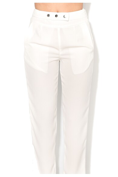 Silvian Heach Pantaloni crop albi Caseletto Femei