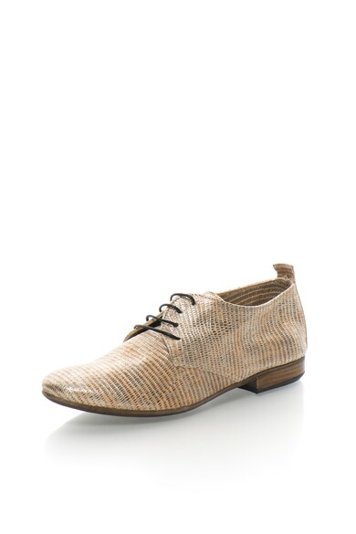 Sisley Pantofi derby aurii de piele texturata Femei