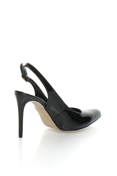 Sisley Pantofi slingback negri lacuiti cu toc stiletto Femei