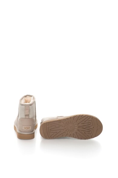 UGG Australia, Cizme scurte bej deschis de piele nabuc Classic Mini Femei