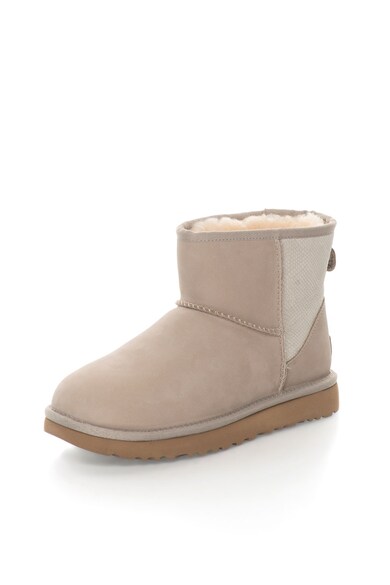 UGG Australia, Cizme scurte bej deschis de piele nabuc Classic Mini Femei