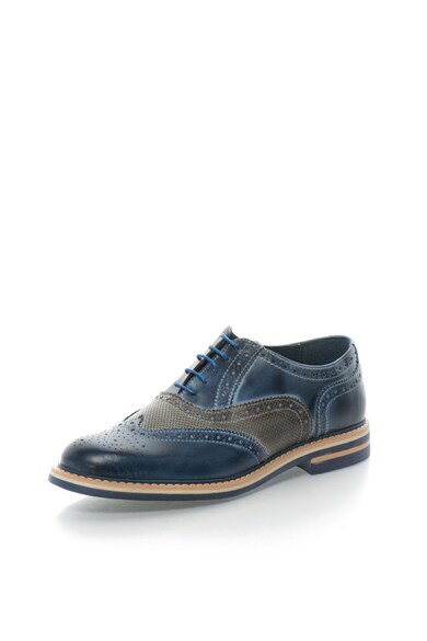 Zee Lane Collection Pantofi brogue albastru cu gri de piele Barbati