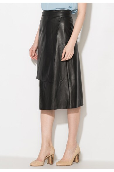 Zee Lane Collection Черна асиметрична пола от изкуствена кожа Жени