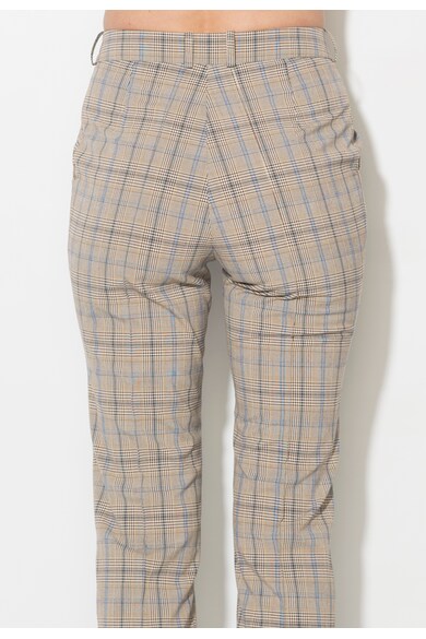 Zee Lane Denim Pantaloni in nuante de gri cu albastru in carouri Femei