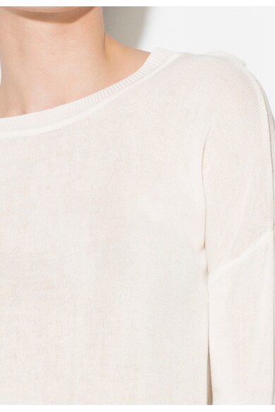 Zee Lane Denim Bluza alb fildes cu partea din spate suprapusa Femei
