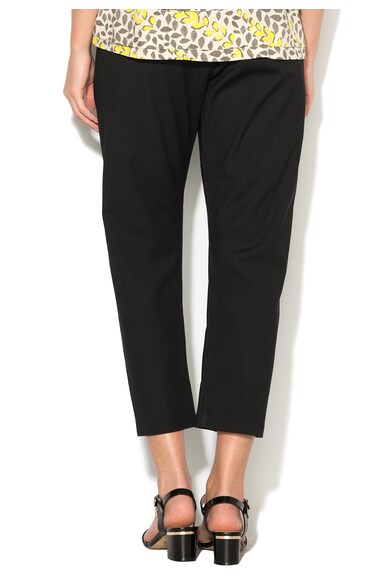 Silvian Heach Collection, Pantaloni crop negri cu talie elastica Biscossi Femei