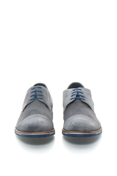 Zee Lane Collection Pantofi derby gri cu detalii discrete perforate Barbati