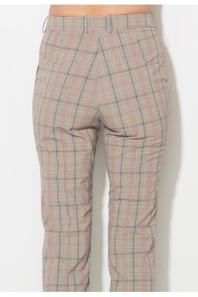 Zee Lane Denim Кариран панталон в сиви нюаси и розово Жени