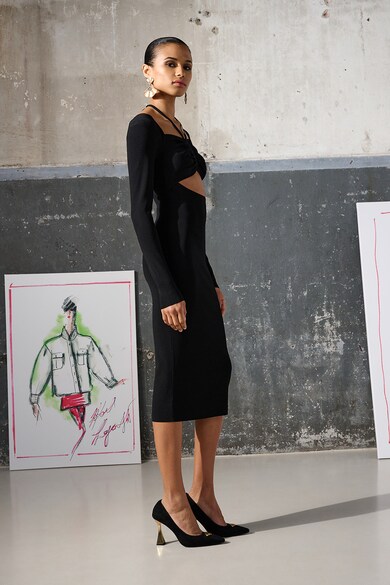 Karl Lagerfeld Midiruha kivágott részlettel női