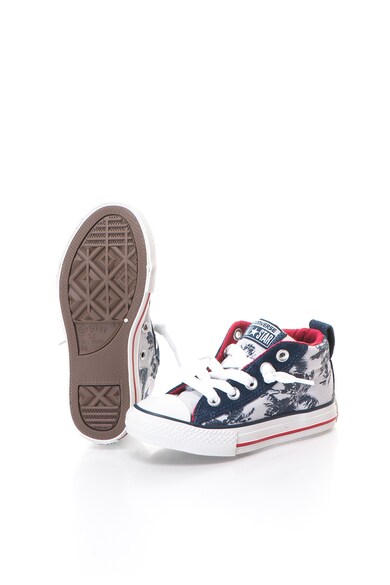 Converse Junior Szürke & Kék Cipő Trópusi Mintával Lány