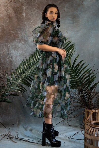 MIAU by Clara Rotescu Amour ruha fodros és csipkés részletekkel női